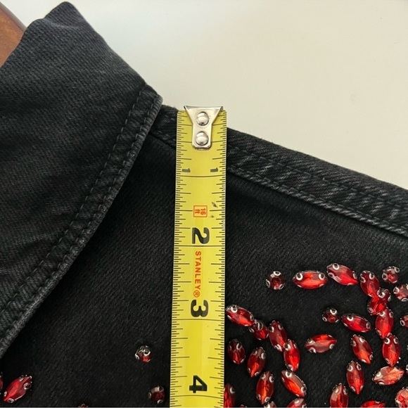 NWOT Free People Ruby Rebel Denim Black Jacket - Picture 13 of 14